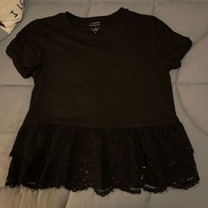 Kate spade lace trim shirt